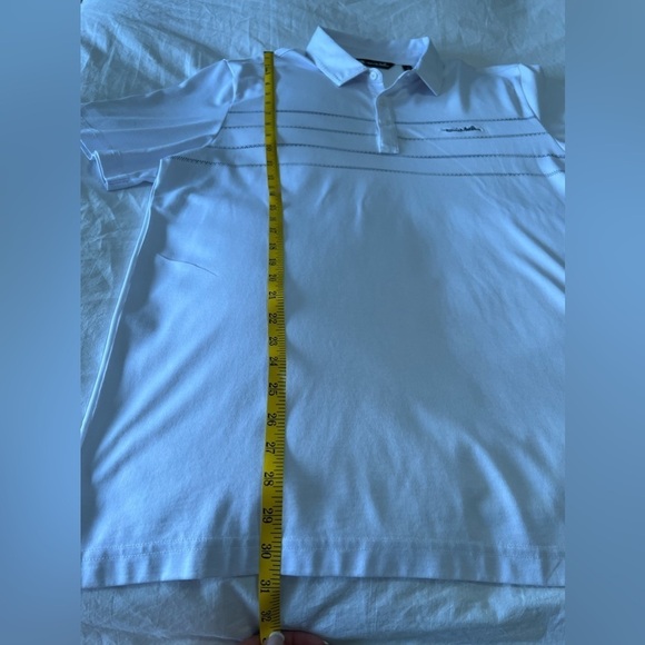 Travis Mathew Shirt Mens XL White River Rafter Pima Cotton Polo Golf Rugby - Picture 2 of 10